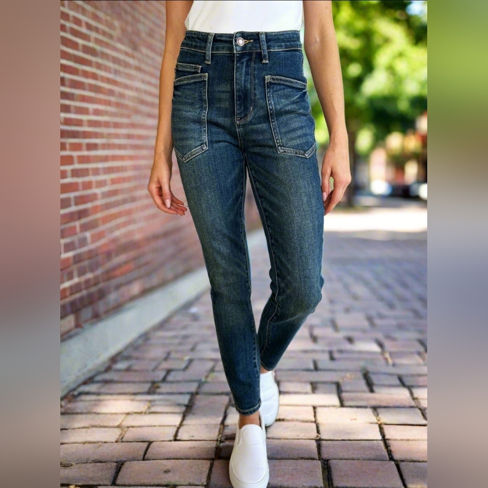Judy Blue High Rise Dark Blue Stretch Jeans - Picture 7 of 16